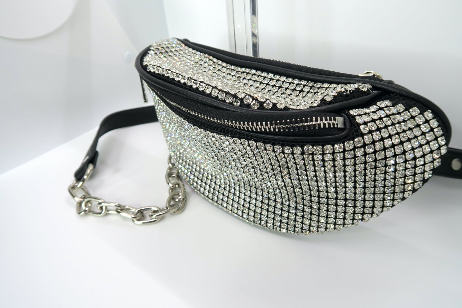 Fashion Bling Diamond Waist Bags For Women Fanny Packs Belt Bag